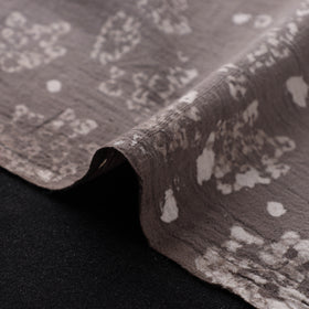 Grey - Authentic Kutch Hand Block Batik Print Pure Handwoven Natural Dyed Kala Cotton Fabric 26