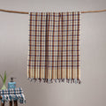 Handloom fine cotton checks bath towel 01 - handcrafted