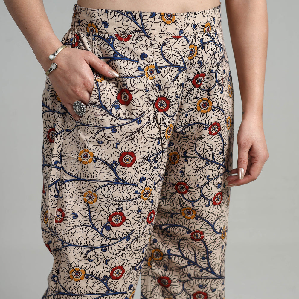 Block Printed Cotton Pedana Kalamkari Palazzo 11