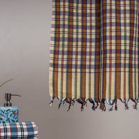 Handloom fine cotton checks bath towel 01 - handcrafted