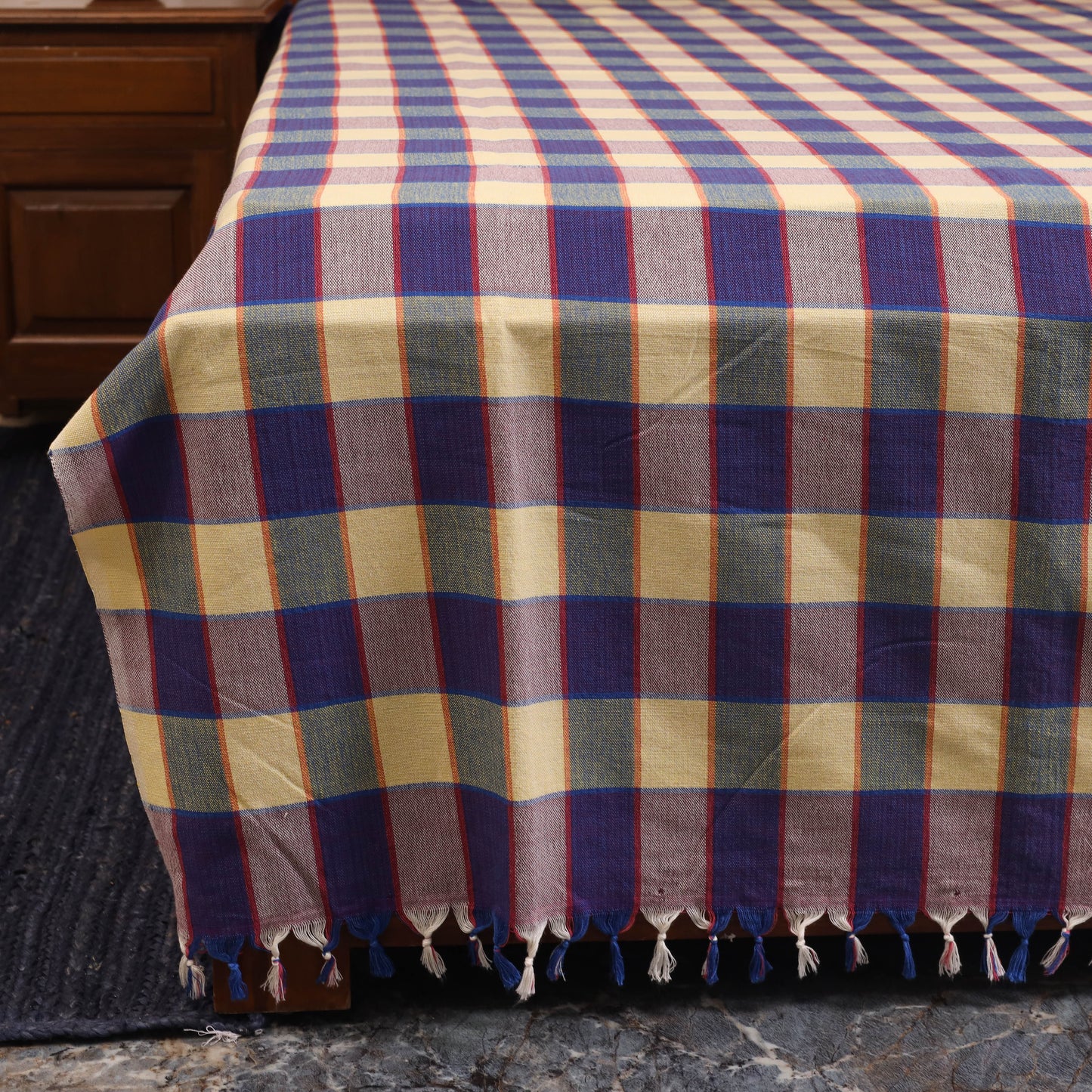 Purple - double handloom cotton bed sheet (108 x 90 in) 24