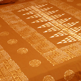 Hand Block Batik Print Cotton Double Bedsheet Set (108 x 90 in) 08