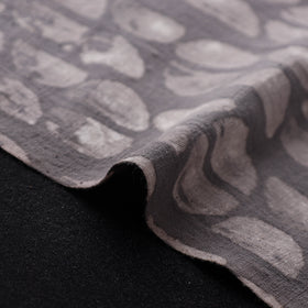 Grey - Authentic Kutch Hand Block Batik Print Pure Handwoven Natural Dyed Kala Cotton Fabric 29