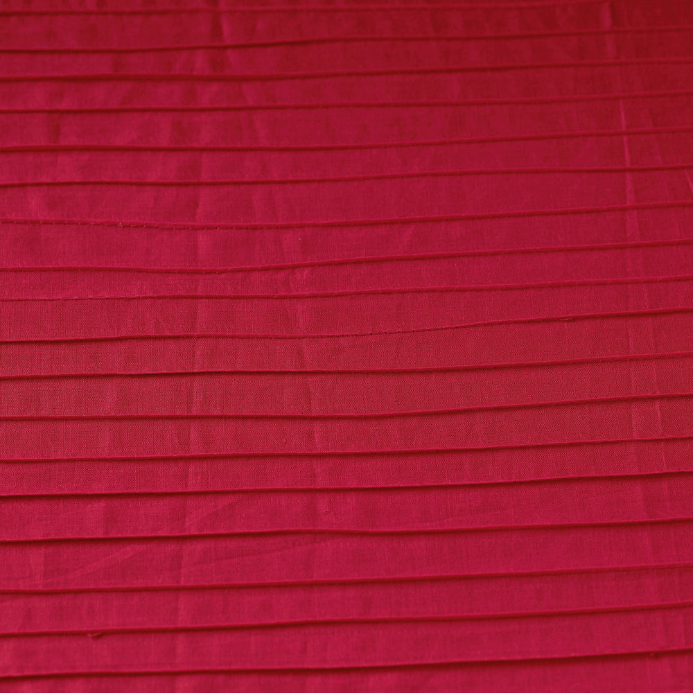 Pink - Pintuck Plain Pure Cotton Fabric