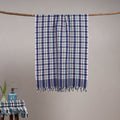 Handloom fine cotton checks bath towel 05 - handcrafted