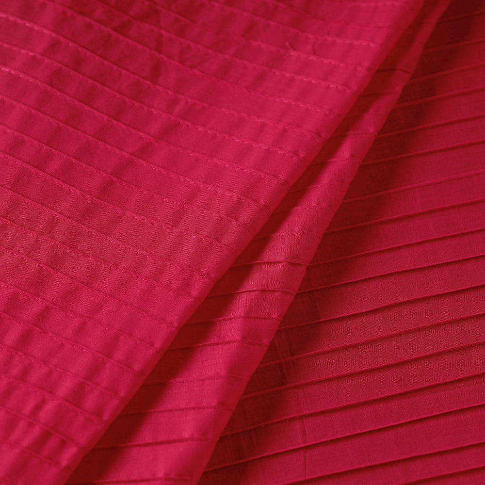 Pink - Pintuck Plain Pure Cotton Fabric