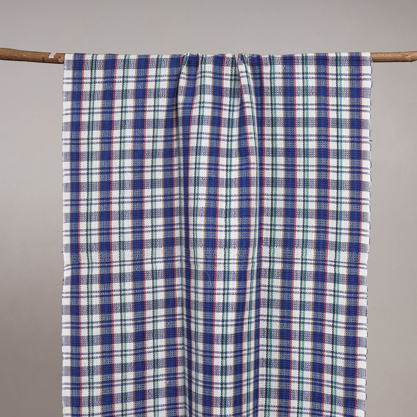 Handloom fine cotton checks bath towel 05 - handcrafted