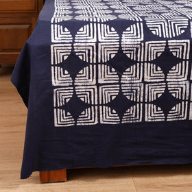 Hand Block Batik Print Cotton Double Bedsheet Set (108 x 90 in) 09