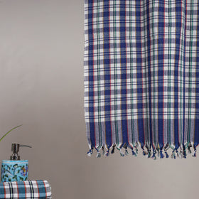 Handloom fine cotton checks bath towel 05 - handcrafted