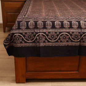 Ajrakh Hand Block Print Natural Dyed Cotton Single Bed Sheet (90 x 60 in) 10