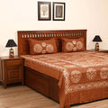Hand Block Batik Print Cotton Double Bedsheet Set (108 x 90 in) 10