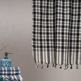 Handloom fine cotton checks bath towel 06 - handcrafted