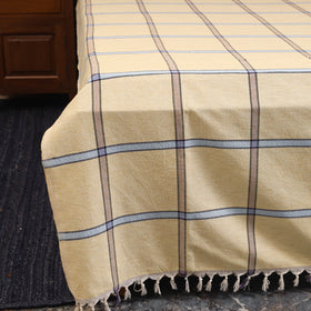 Yellow - double handloom cotton bed sheet (108 x 90 in) 26
