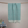 Handloom fine cotton checks bath towel 07 - handcrafted