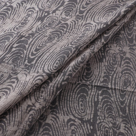 Grey - Authentic Kutch Hand Block Batik Print Pure Handwoven Natural Dyed Kala Cotton Fabric 32