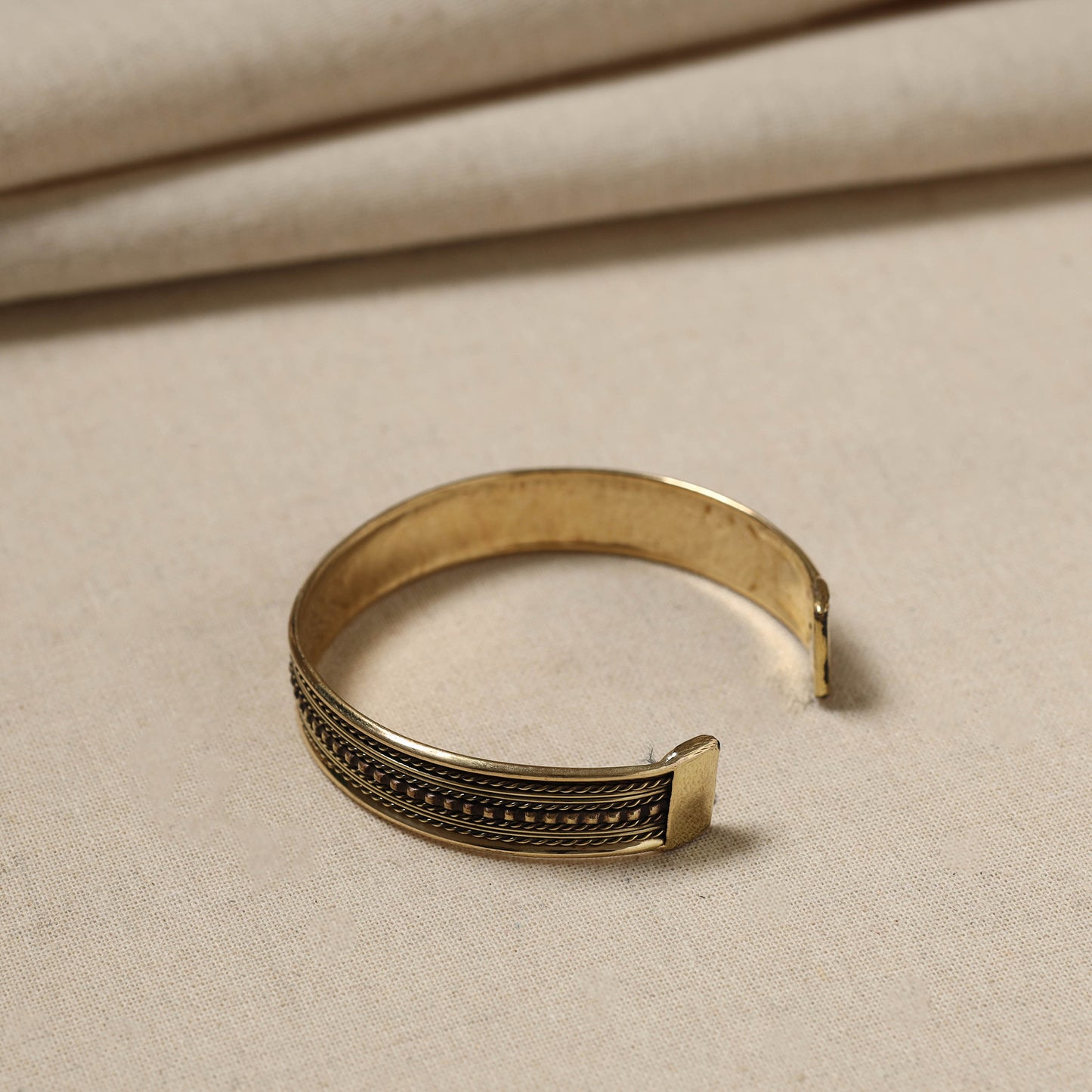 Antique Finish Oxidised German Silver Bangle / Cuff Bracelet (Adjustable) 2