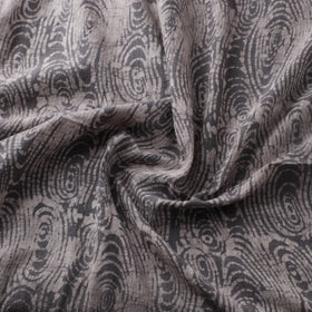 Grey - Authentic Kutch Hand Block Batik Print Pure Handwoven Natural Dyed Kala Cotton Fabric 32