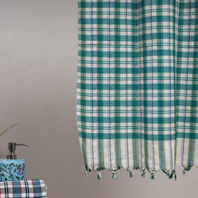 Handloom fine cotton checks bath towel 07 - handcrafted