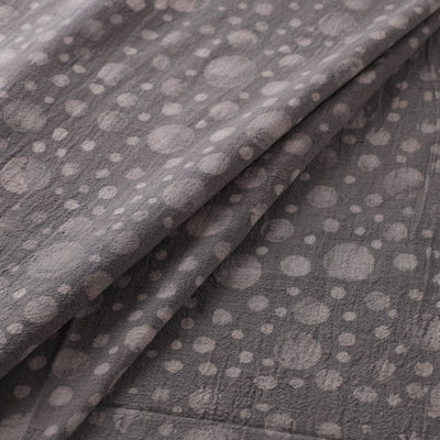 Grey - Authentic Kutch Hand Block Batik Print Pure Handwoven Natural Dyed Kala Cotton Fabric 33