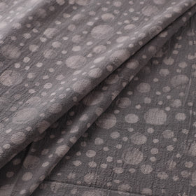Grey - Authentic Kutch Hand Block Batik Print Pure Handwoven Natural Dyed Kala Cotton Fabric 33