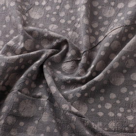 Grey - Authentic Kutch Hand Block Batik Print Pure Handwoven Natural Dyed Kala Cotton Fabric 33