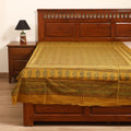 Ajrakh Hand Block Print Natural Dyed Cotton Single Bed Sheet (90 x 60 in) 12