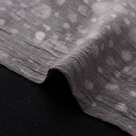 Grey - Authentic Kutch Hand Block Batik Print Pure Handwoven Natural Dyed Kala Cotton Fabric 33
