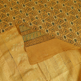 Ajrakh Hand Block Print Natural Dyed Cotton Single Bed Sheet (90 x 60 in) 12
