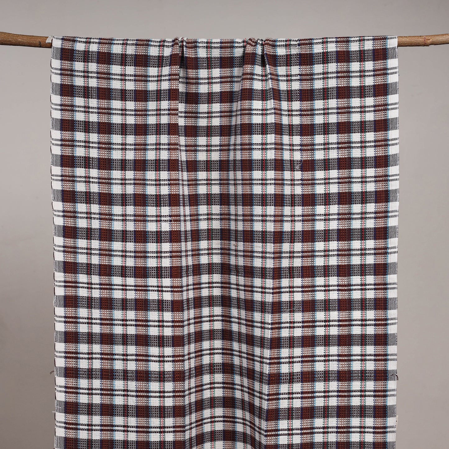 Handloom fine cotton checks bath towel 10 - handcrafted