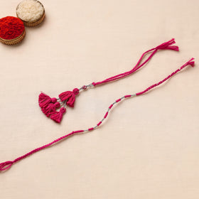 Anant Raksha Thread work Rakhi & Lumba Set