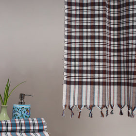 Handloom fine cotton checks bath towel 10 - handcrafted