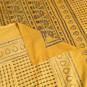 Ajrakh Hand Block Print Natural Dyed Cotton Single Bed Sheet (90 x 60 in) 13