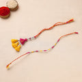 Anant Raksha Thread work Rakhi & Lumba Set