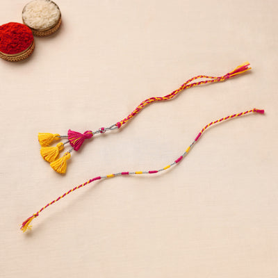 Anant Raksha Thread work Rakhi & Lumba Set