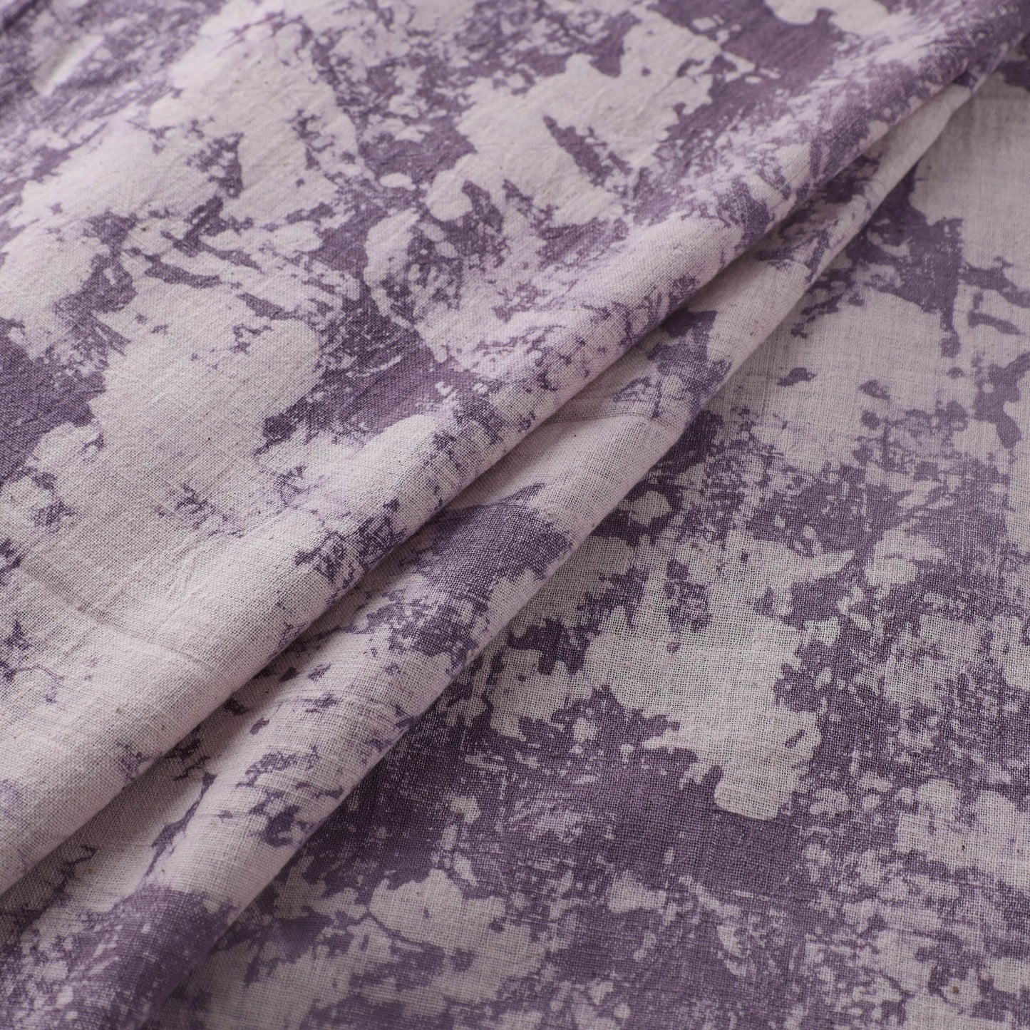 Purple - Authentic Kutch Hand Block Batik Print Pure Handwoven Natural Dyed Kala Cotton Fabric 36