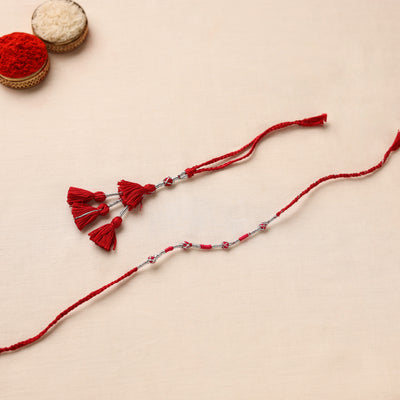 Anant Raksha Thread work Rakhi & Lumba Set