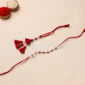 Anant Raksha Thread work Rakhi & Lumba Set