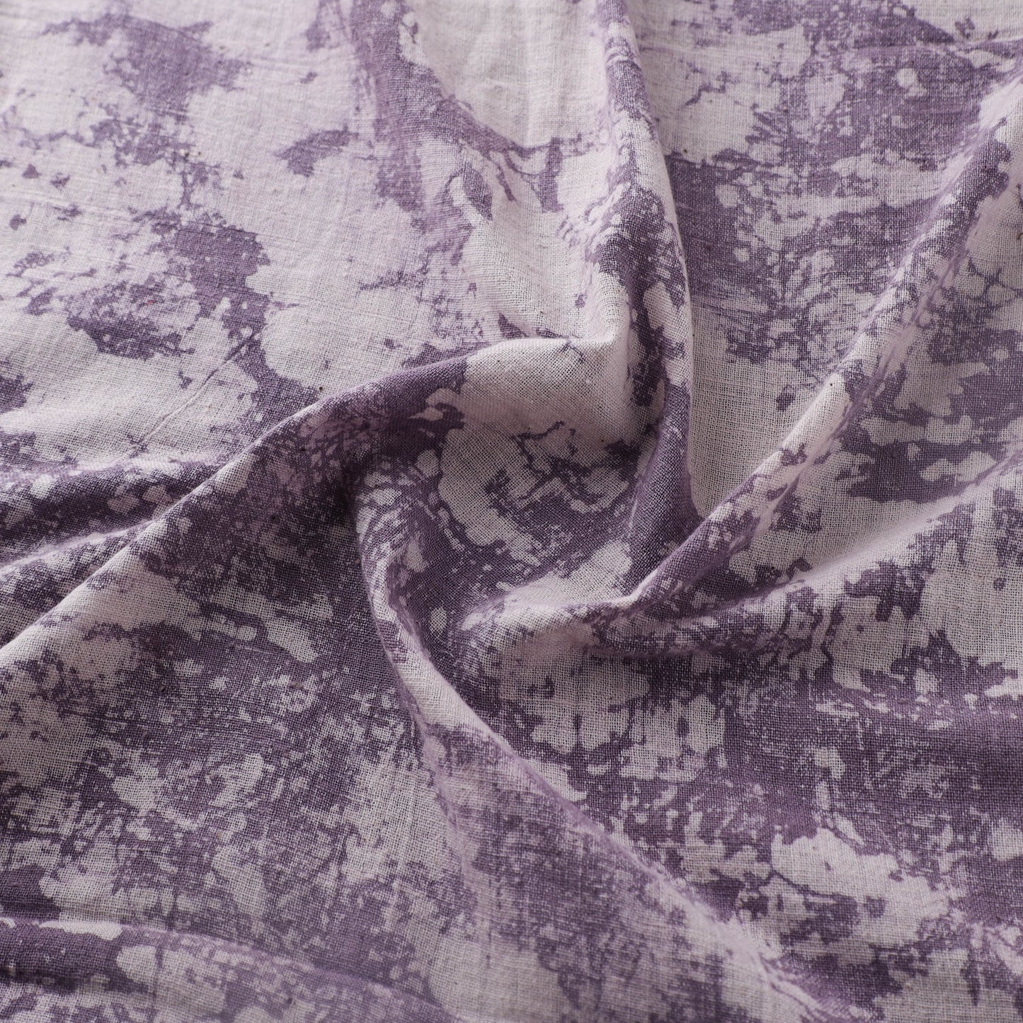 Purple - Authentic Kutch Hand Block Batik Print Pure Handwoven Natural Dyed Kala Cotton Fabric 36