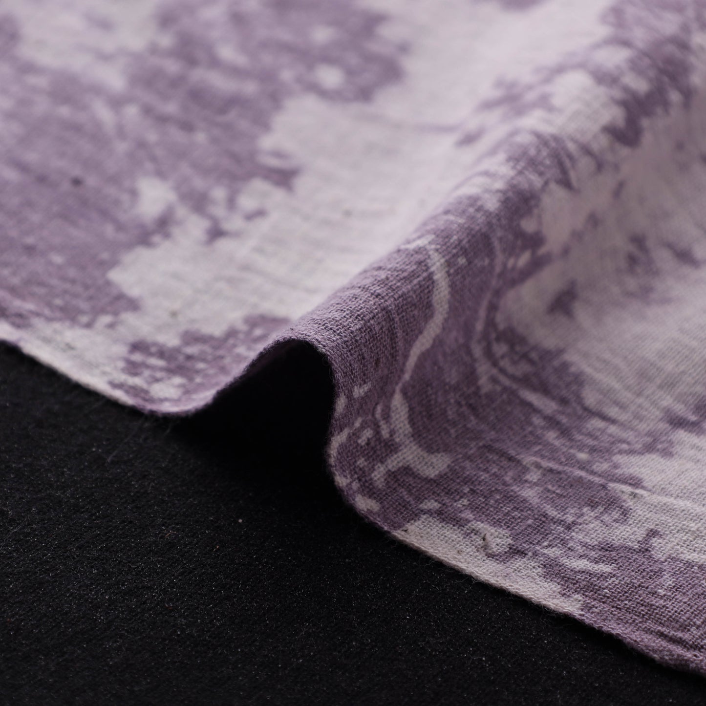 Purple - Authentic Kutch Hand Block Batik Print Pure Handwoven Natural Dyed Kala Cotton Fabric 36
