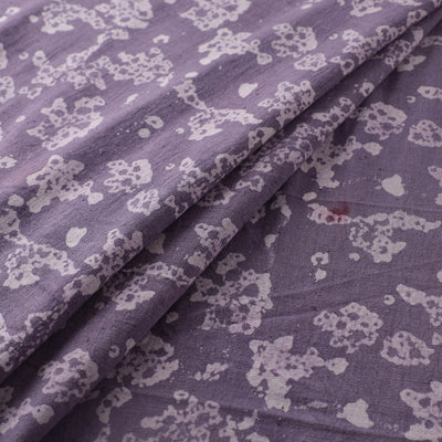 Purple - Authentic Kutch Hand Block Batik Print Pure Handwoven Natural Dyed Kala Cotton Fabric 37
