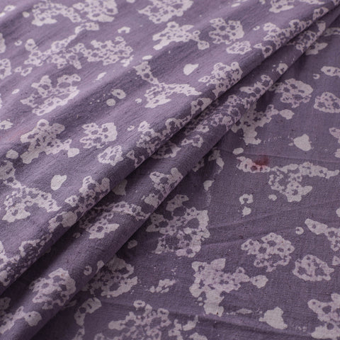 Purple - Authentic Kutch Hand Block Batik Print Pure Handwoven Natural Dyed Kala Cotton Fabric 37