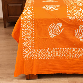 Hand Block Batik Print Cotton Double Bedsheet Set (108 x 90 in) 13