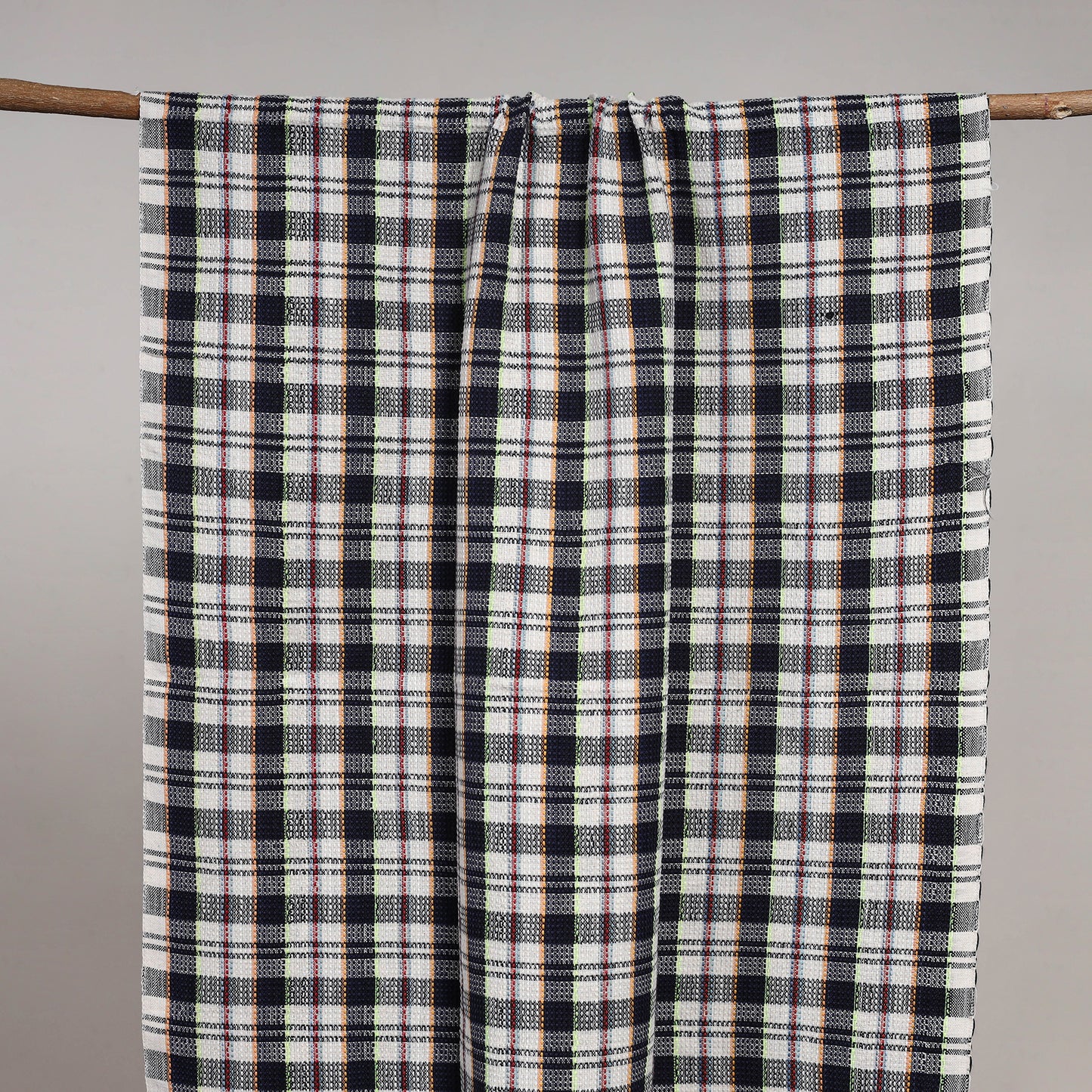 Handloom fine cotton checks bath towel 12 - handcrafted