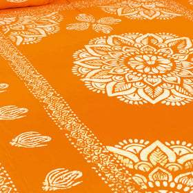 Hand Block Batik Print Cotton Double Bedsheet Set (108 x 90 in) 13