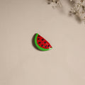 Watermelon - handpainted terracotta magnet 11 - handcrafted