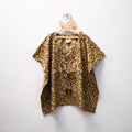 Beige Kalamkari Block Print Cotton Kids Kaftan (3-4 Years)