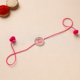 Hand Embroidered Thread Work Rakhi