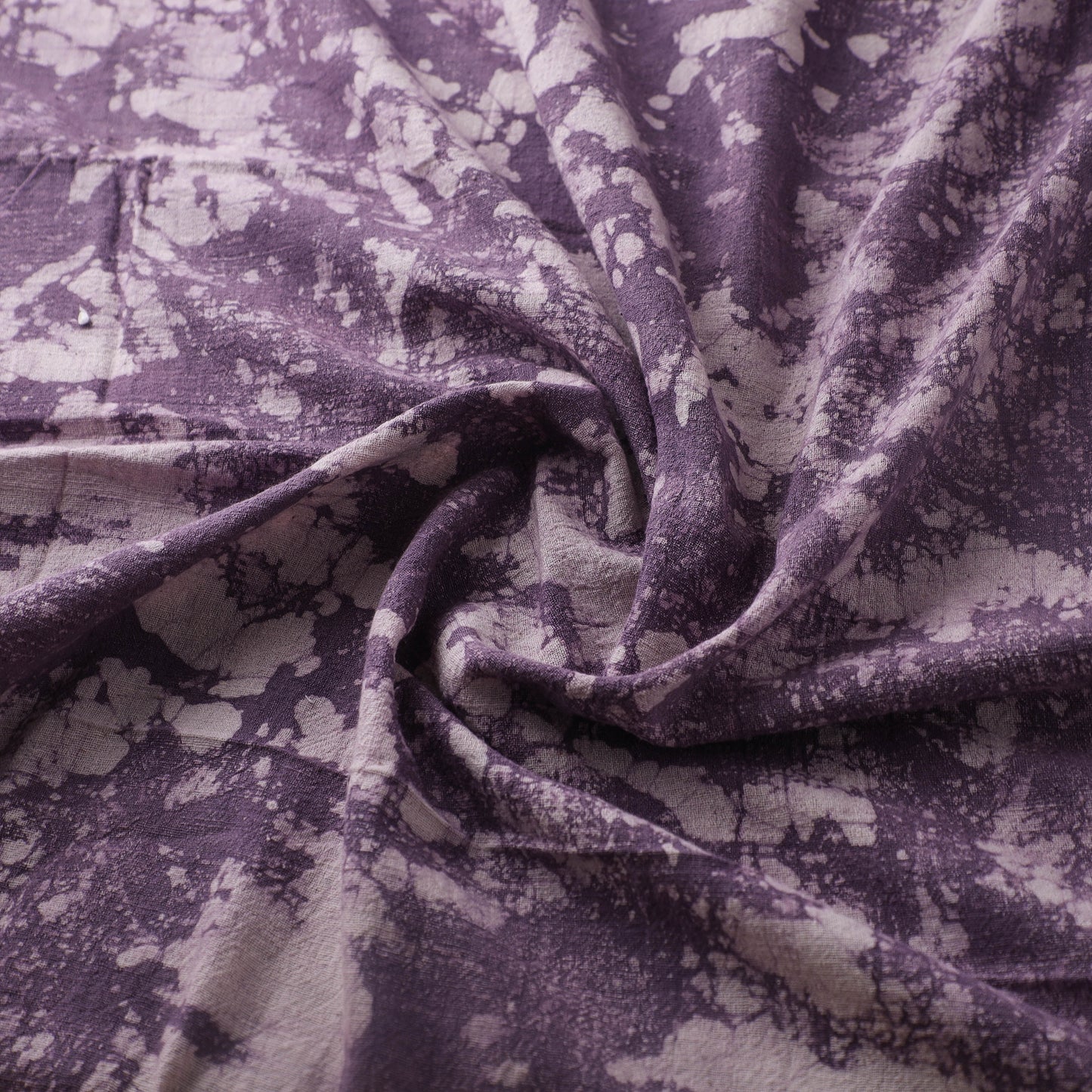 Purple - Authentic Kutch Hand Block Batik Print Pure Handwoven Natural Dyed Kala Cotton Fabric 41