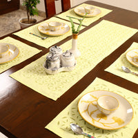 Applique Cut Work Table Runner with Table Mat Set 43