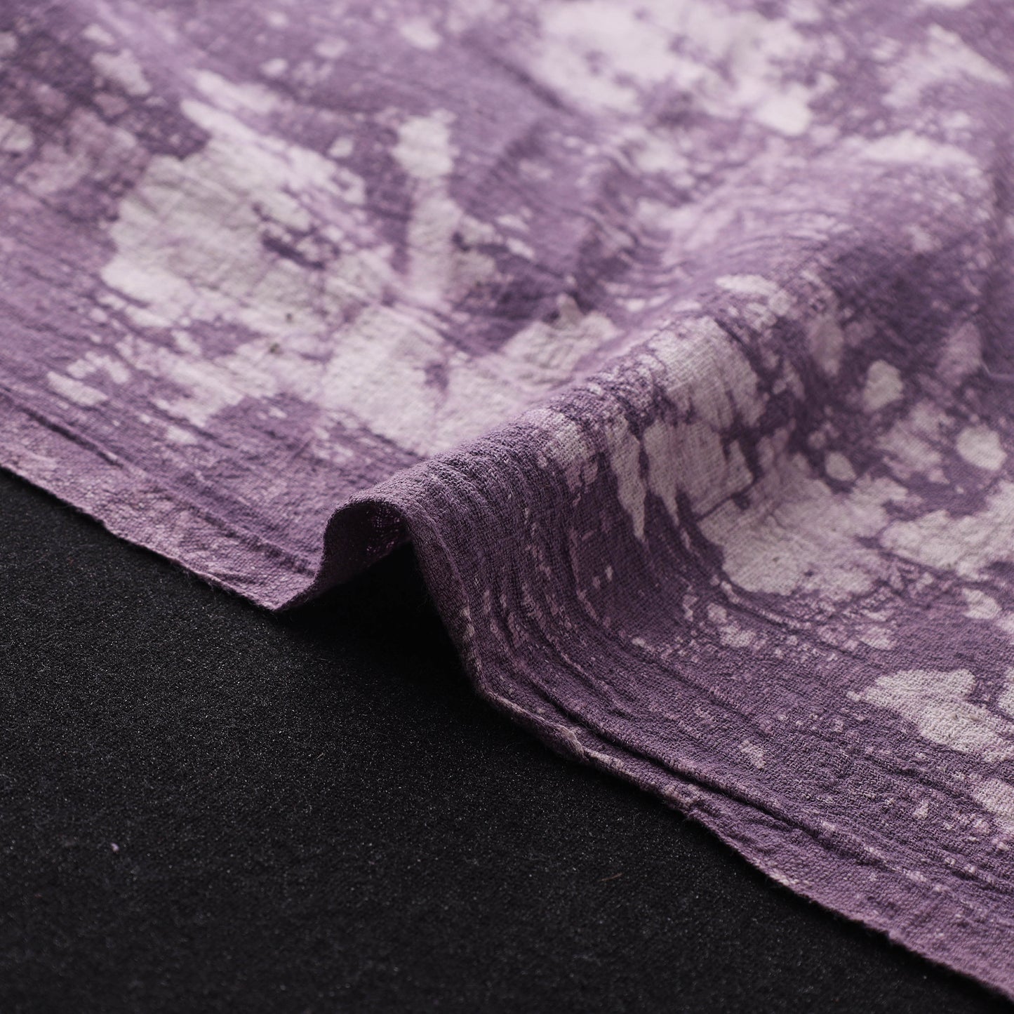 Purple - Authentic Kutch Hand Block Batik Print Pure Handwoven Natural Dyed Kala Cotton Fabric 41